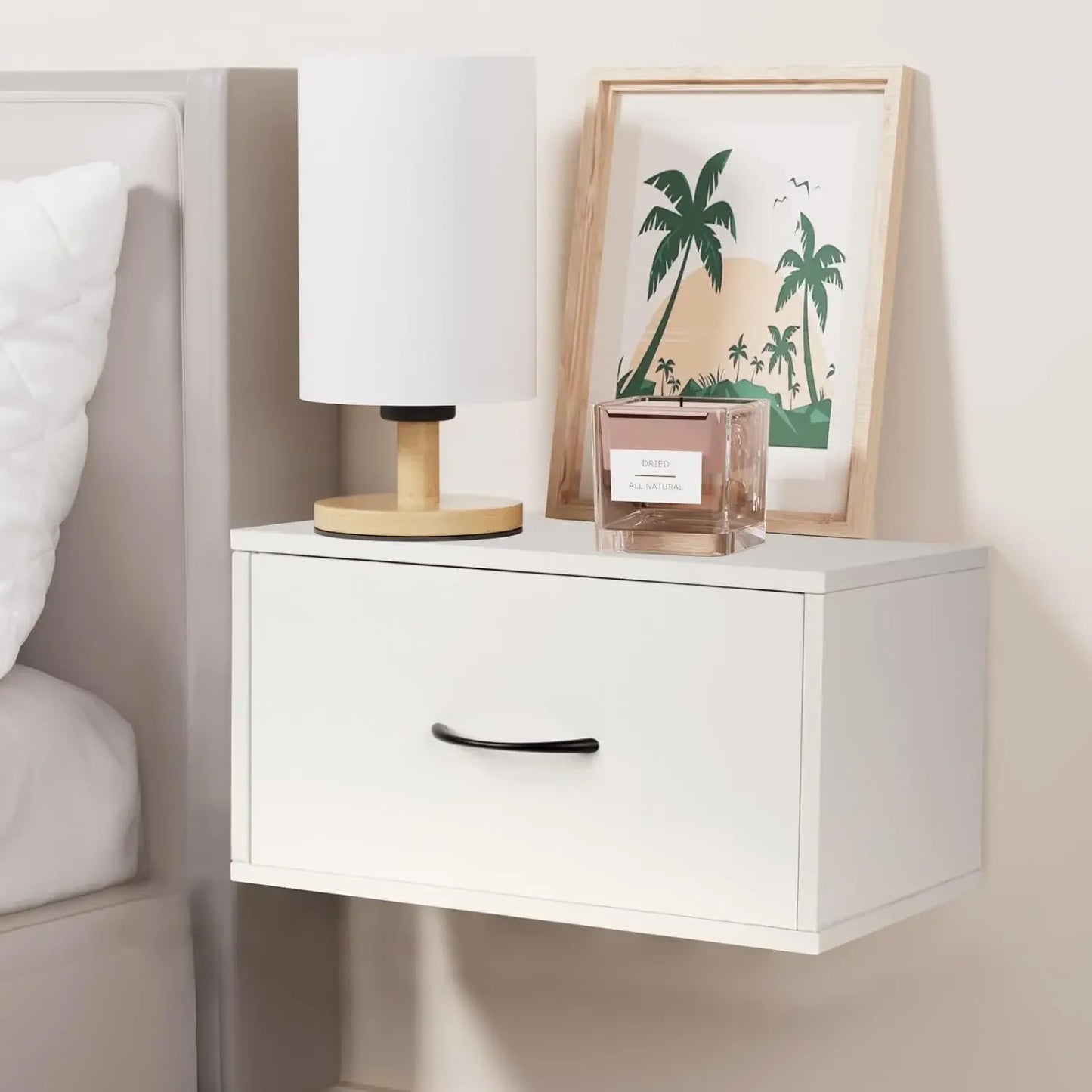 Floating Nightstand Shelf with Drawer